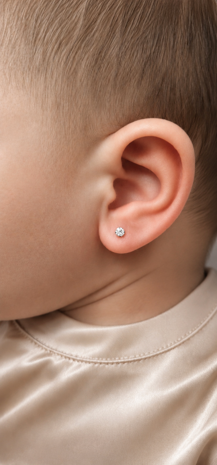 Khrysos & NeoMetal 2.5 mm Prong Set Threadless Gem on ASTM F-136 Titanium Flat Back Labret Post Pair